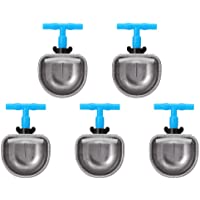 5Pcs Cuencos Agua Conejo Bebedero Conejo Acero Inoxidable Bebedero Pezón Bebedero Accesorio De Granja(Tazón Pequeño)